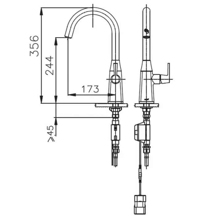Vòi rửa bát lạnh tự động dùng pin COTTO CT4911A(DC)
