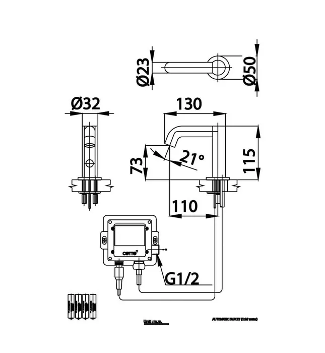 Vòi Lavabo Cảm Ứng COTTO CT4923DC Dùng Pin