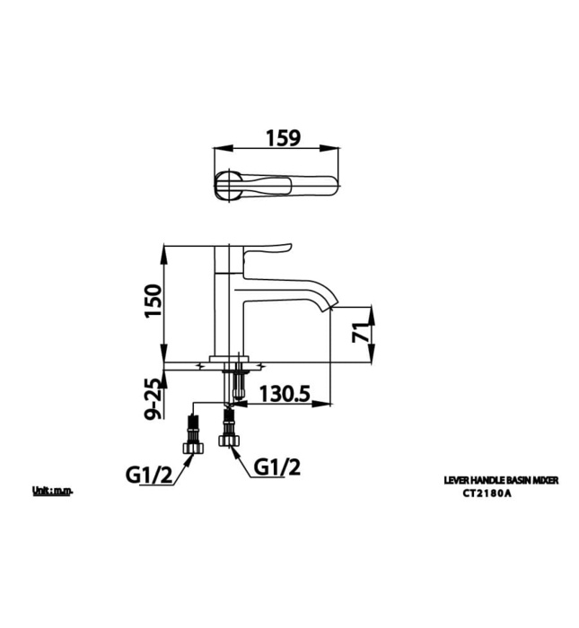 Vòi rửa mặt lavabo nóng lạnh COTTO CT2180A