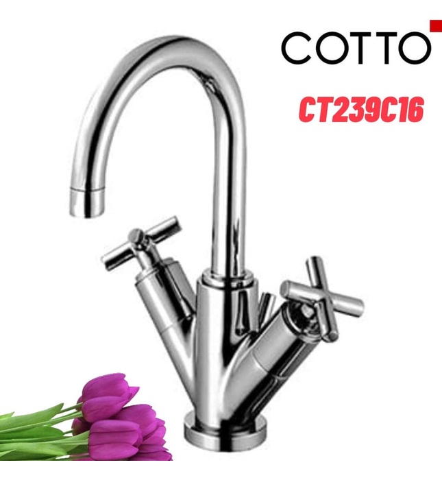 Vòi rửa mặt lavabo nóng lạnh COTTO CT239C16