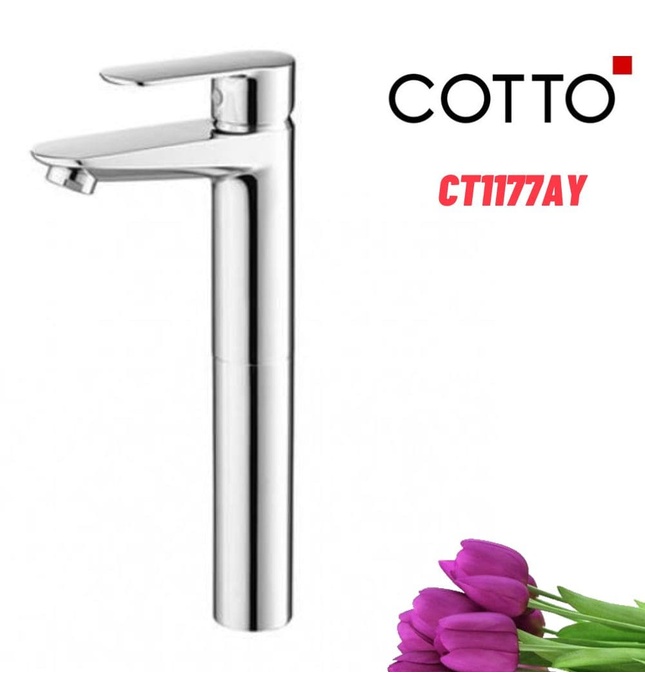 Vòi rửa mặt lavabo nóng lạnh thân cao COTTO CT1177AY