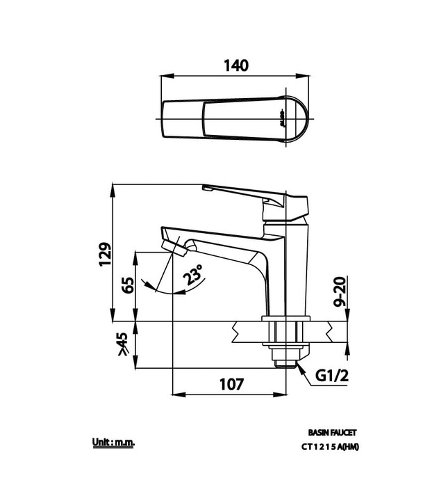 Vòi rửa mặt lavabo lạnh COTTO CT1215A(HM)