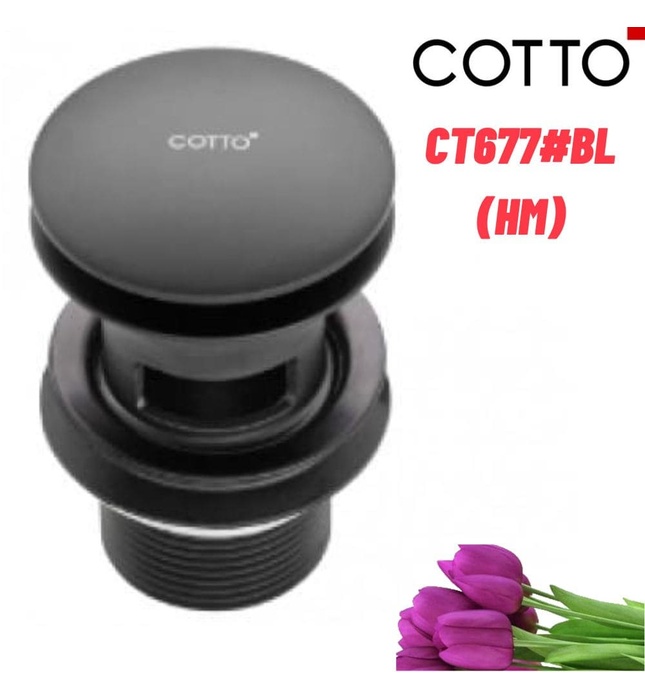 Rốn Chậu lavabo nhấn COTTO CT677#BL(HM)