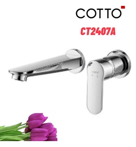 Vòi rửa mặt lavabo nóng lạnh gắn tường COTTO CT2407A