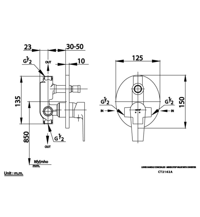 Mặt nạ sen tắm âm tường COTTO CT2162A