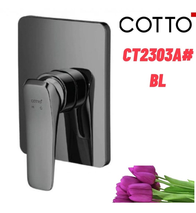 Mặt nạ sen tắm âm tường COTTO CT2303A#BL