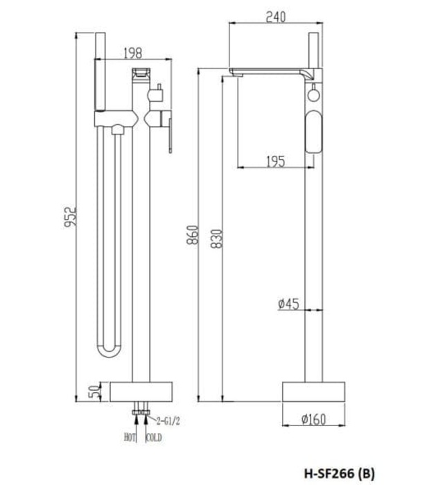 Sen Tắm Đặt Sàn Huge H-SF266B