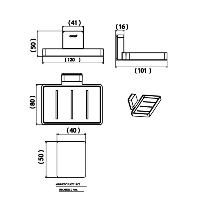 Khay đựng xà phòng COTTO CT0314(HM)