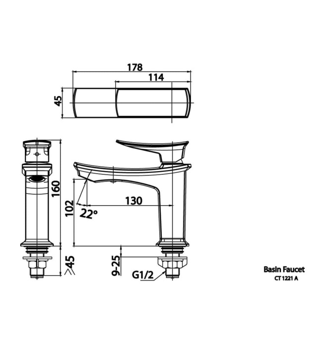 Vòi rửa mặt lavabo lạnh COTTO CT1221A#CG