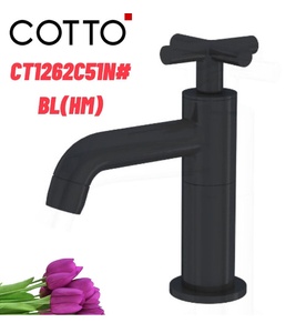 Vòi rửa mặt lavabo lạnh COTTO CT1262C51N#BL(HM)