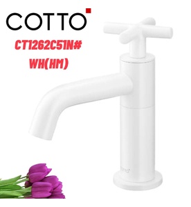 Vòi rửa mặt lavabo lạnh COTTO CT1262C51N#WH(HM)