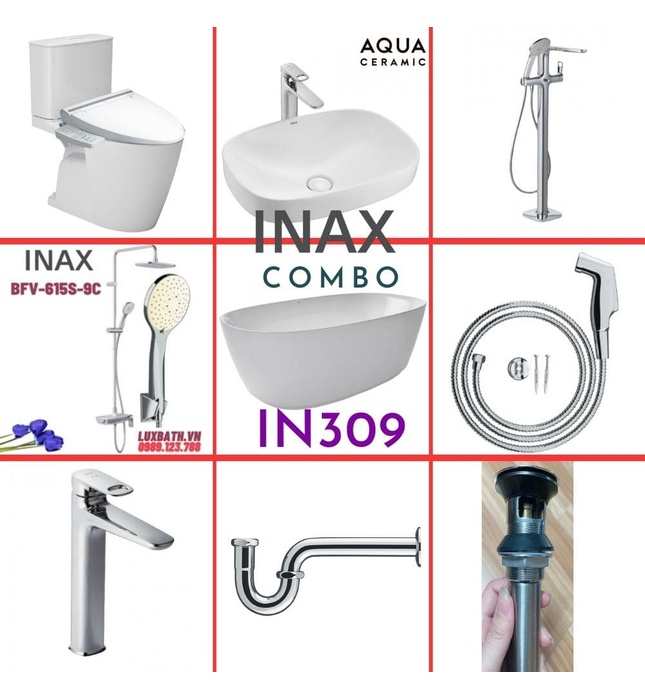 Combo thiết bị vệ sinh Inax IN309 S26 (9098)