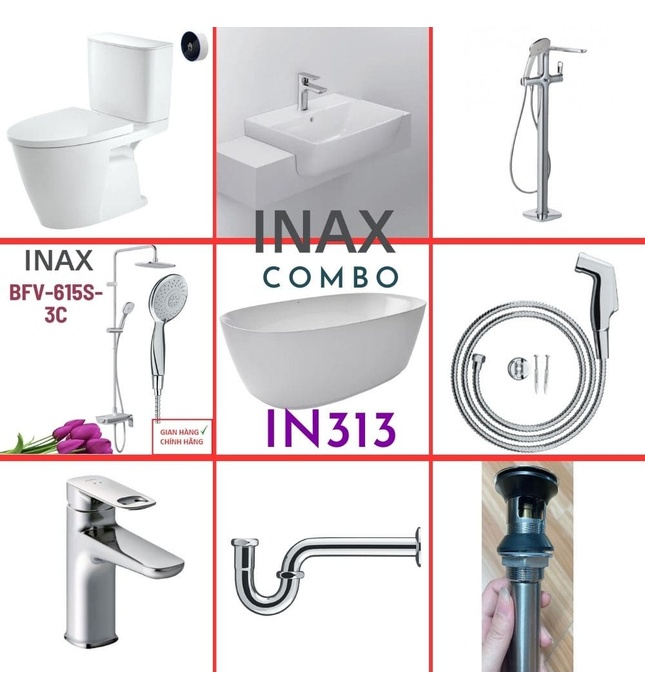 Combo thiết bị vệ sinh Inax IN313 S26 (9094)