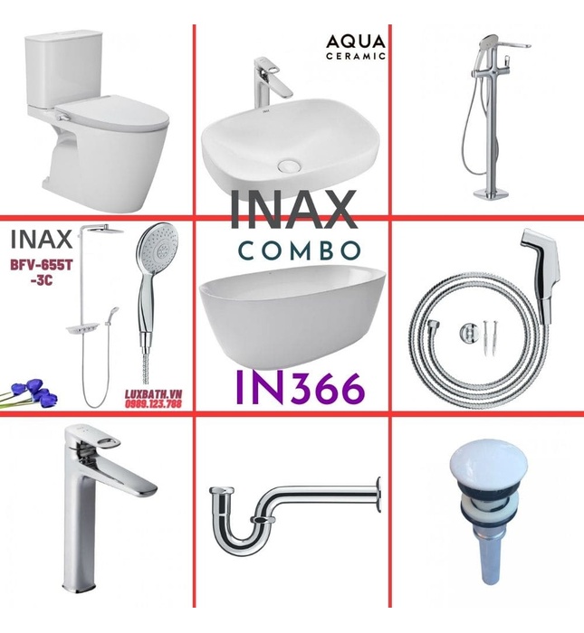 Combo thiết bị vệ sinh Inax IN366 S26 (9041)