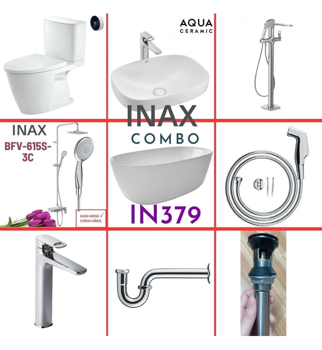Combo thiết bị vệ sinh Inax IN379 S26 (9028)