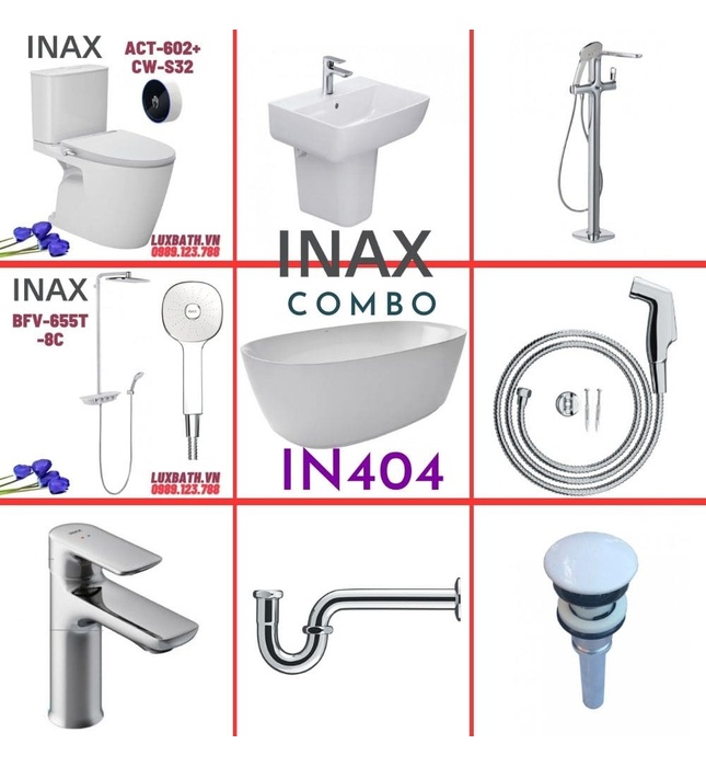 Combo thiết bị vệ sinh Inax IN404 S26 (9003)