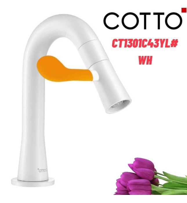 Vòi rửa mặt lavabo lạnh COTTO CT1301C43YL#WH