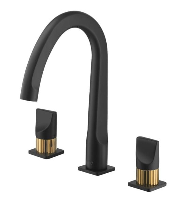 Vòi rửa mặt lavabo nóng lạnh 3 lỗ COTTO CT2282C44#BLGR