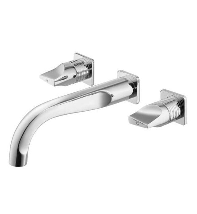 Vòi rửa mặt lavabo nóng lạnh 3 lỗ gắn tường COTTO CT2283C46