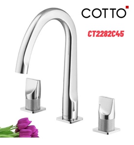 Vòi rửa mặt lavabo nóng lạnh 3 lỗ COTTO CT2282C45