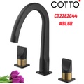 Vòi rửa mặt lavabo nóng lạnh 3 lỗ COTTO CT2282C44#BLGR