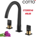 Vòi rửa mặt lavabo nóng lạnh 3 lỗ COTTO CT2282C46#BLGR