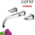 Vòi rửa mặt lavabo nóng lạnh 3 lỗ gắn tường COTTO CT2283C44