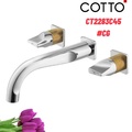 Vòi rửa mặt lavabo nóng lạnh 3 lỗ gắn tường COTTO CT2283C45#CG
