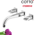 Vòi rửa mặt lavabo nóng lạnh 3 lỗ gắn tường COTTO CT2283C45