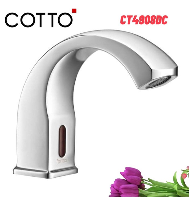Vòi rửa mặt lavabo lạnh cảm ứng dùng pin COTTO CT4908DC