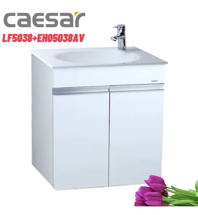 Bộ tủ chậu lavabo treo tường Caesar LF5038+EH05038AV