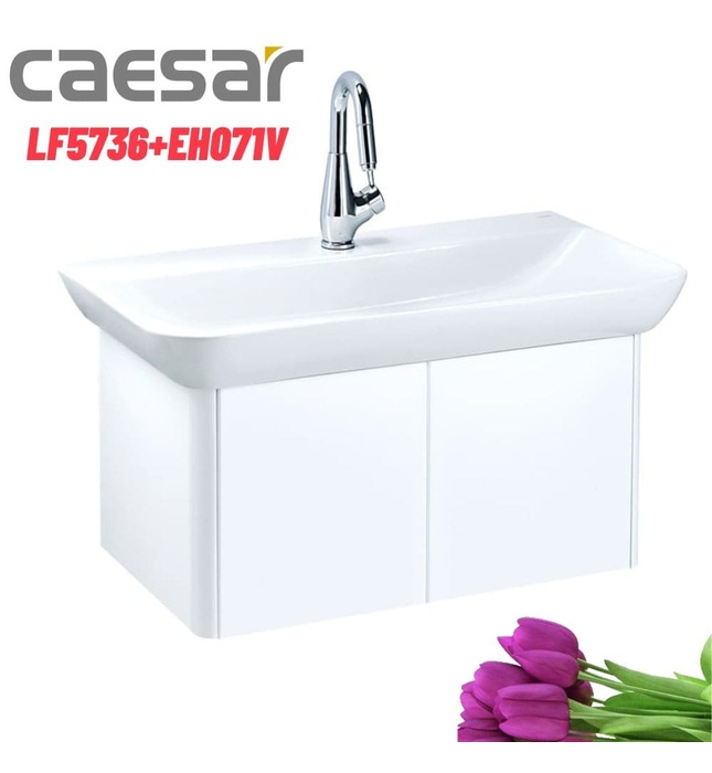 Bộ Tủ chậu lavabo Treo Tường Caesar LF5736+EH071V