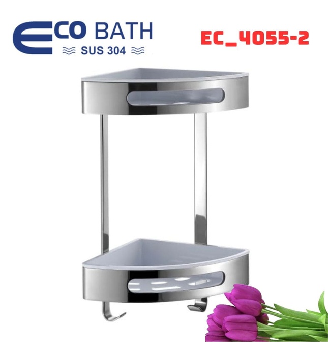 Kệ góc để đồ 2 tầng Ecobath EC-4055-2