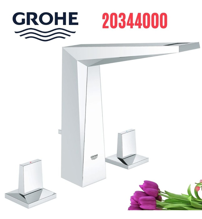 Vòi chậu 3 chân nóng lạnh gắn chậu Grohe 20344000