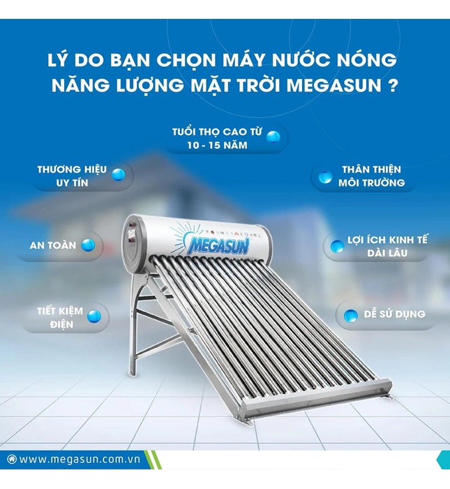 Máy Nước Nóng Năng lượng Mặt Trời Megasun 1820KSS-R2 200L