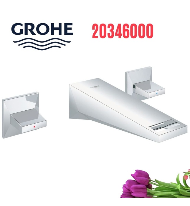 Vòi Lavabo Gắn Tường 3 Chân Grohe 20346000