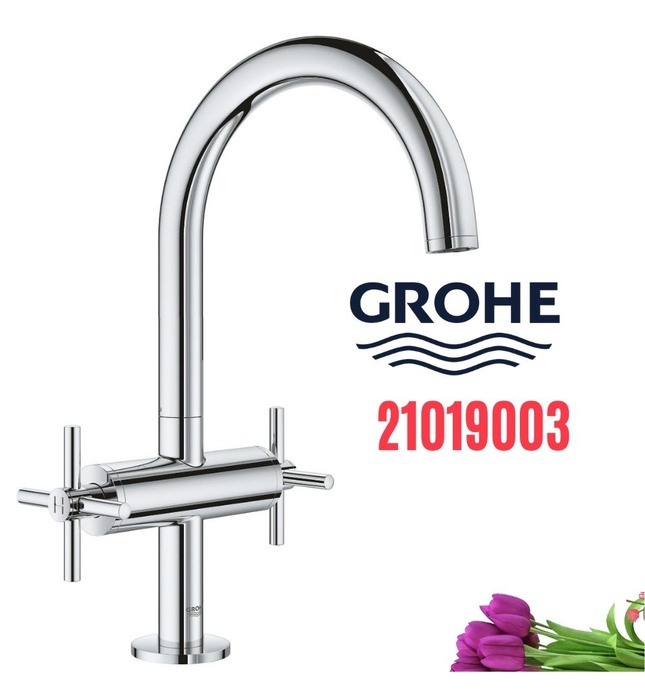 Vòi lavabo nóng lạnh 1 chân gắn chậu Grohe 21019003