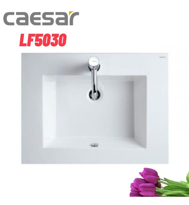 Chậu Rửa Lavabo Liền Bàn Caesar LF5030