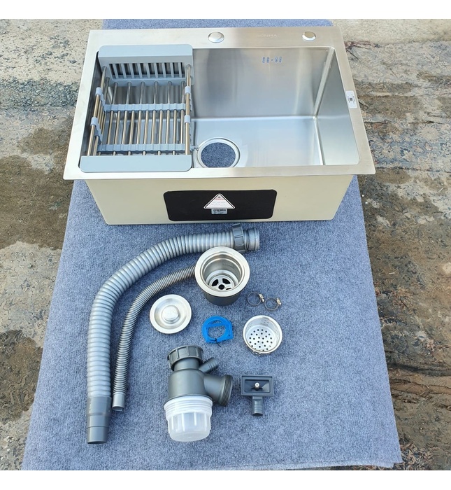 CHẬU BẾP ĐÚC HANDMADE LUXURY 1 HỐ SƠN HÀ HM.X.1C.60.2.3