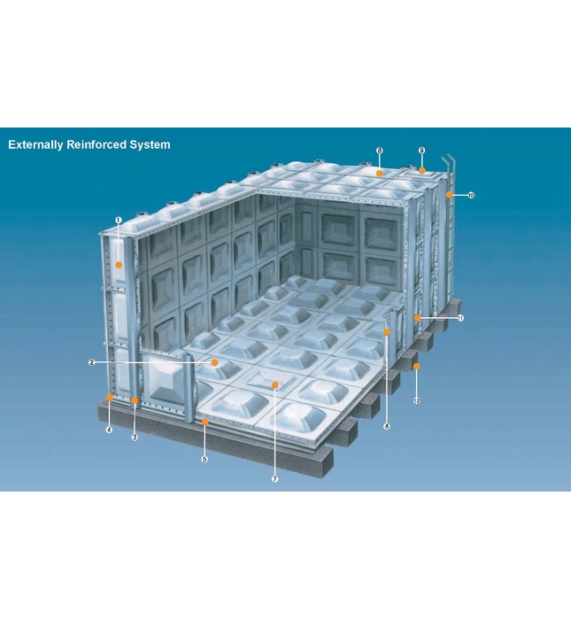 Bồn Nước Lắp Ghép Megasun GRP 1000L 