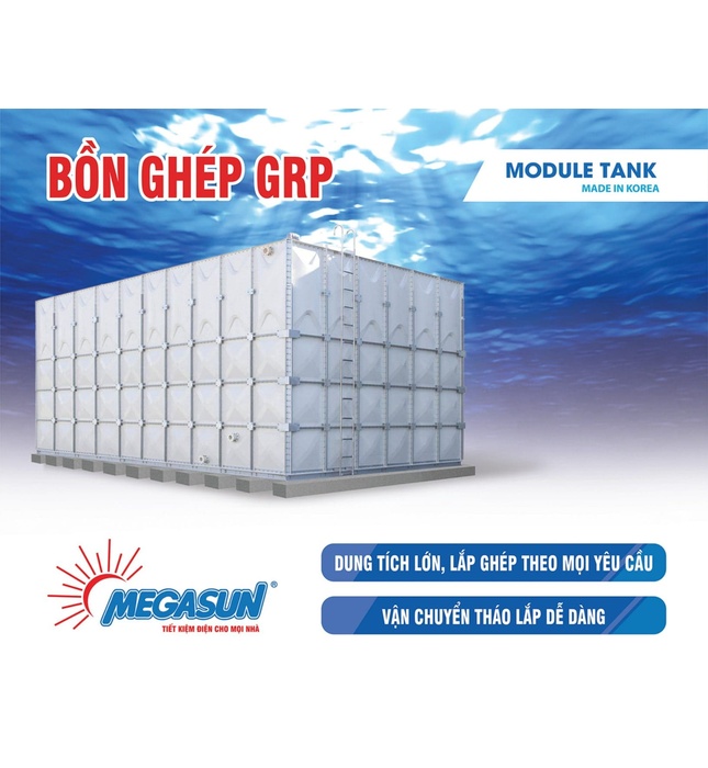 Bồn Nước Lắp Ghép Megasun GRP 3000L 