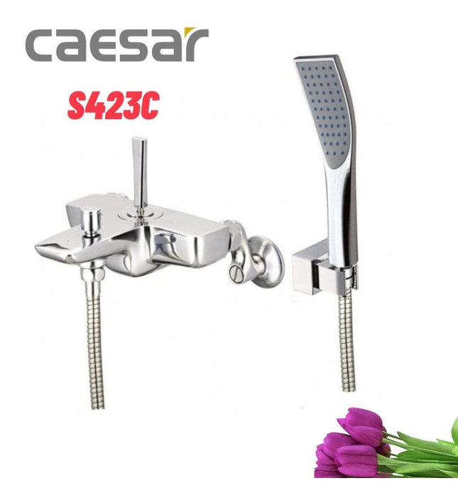 Vòi Sen Tắm Nóng Lạnh Caesar S423C Bát Sen 1 Chế Độ