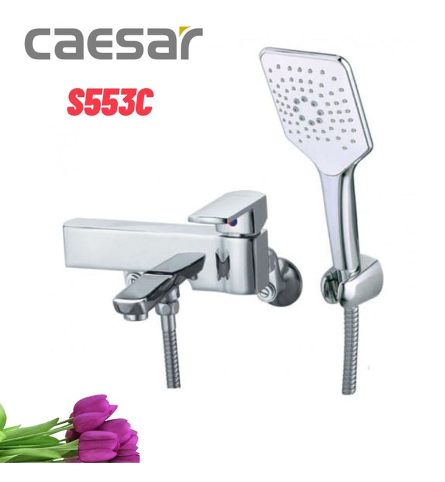 Vòi Sen Tắm Nóng Lạnh Caesar S553C Bát Sen 3 Chế Độ