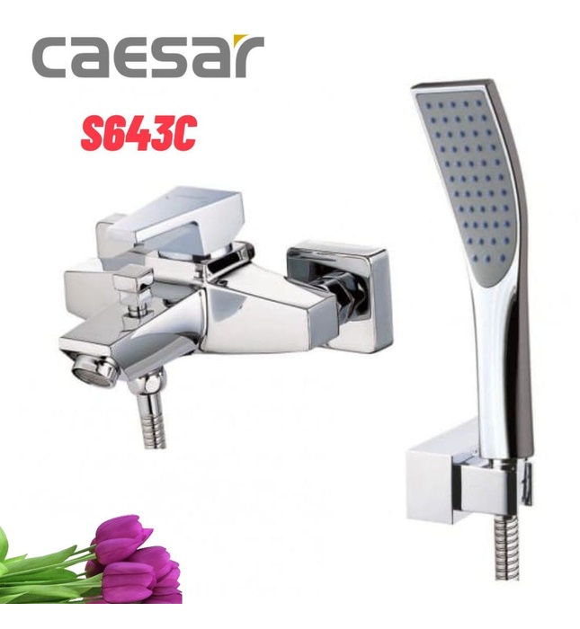 Vòi Sen Tắm Nóng Lạnh Caesar S643C Bát Sen 1 Chế Độ