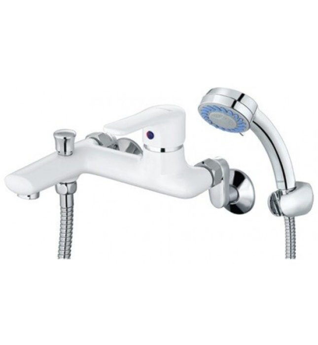 Vòi Sen Tắm Nóng Lạnh Sơn Trắng Bát Sen Tròn 3 Chế Độ Caesar S433CW 