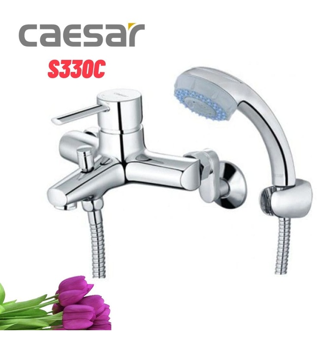Vòi Sen Tắm Nóng Lạnh Bát Sen 3 Chế Độ Caesar S330C 