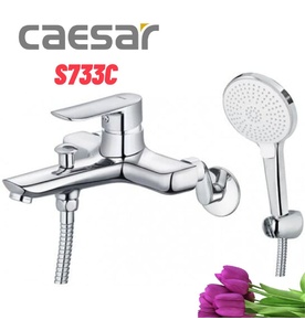Sen Tắm Nóng Lạnh Xả Bồn Tắm Bát Sen Tròn 3 Chế Độ Caesar S733C 