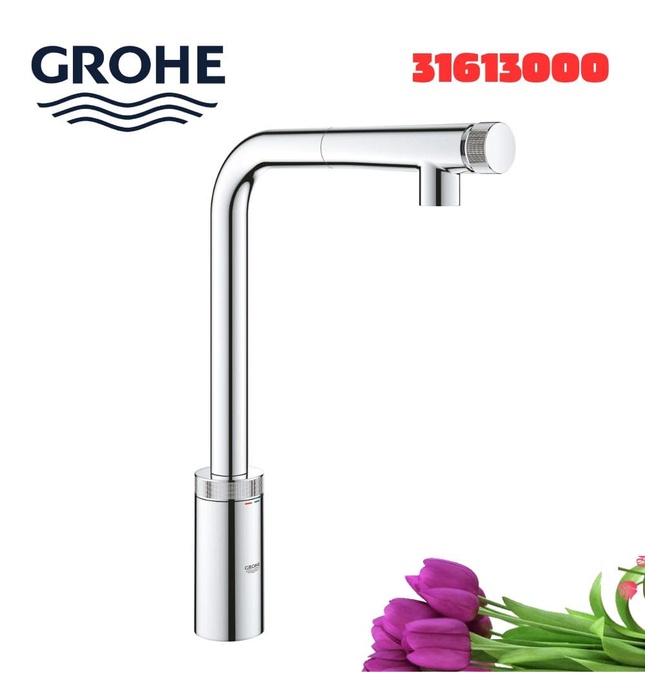 Vòi Chậu Rửa Bát Nút Nhấn Nóng Lạnh Đức Grohe 31613000