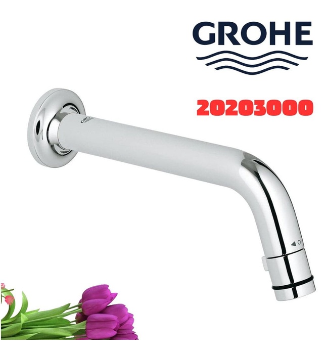 Vòi Chậu Lavabo Nóng Lạnh Gắn Tường Đức Grohe 20203000