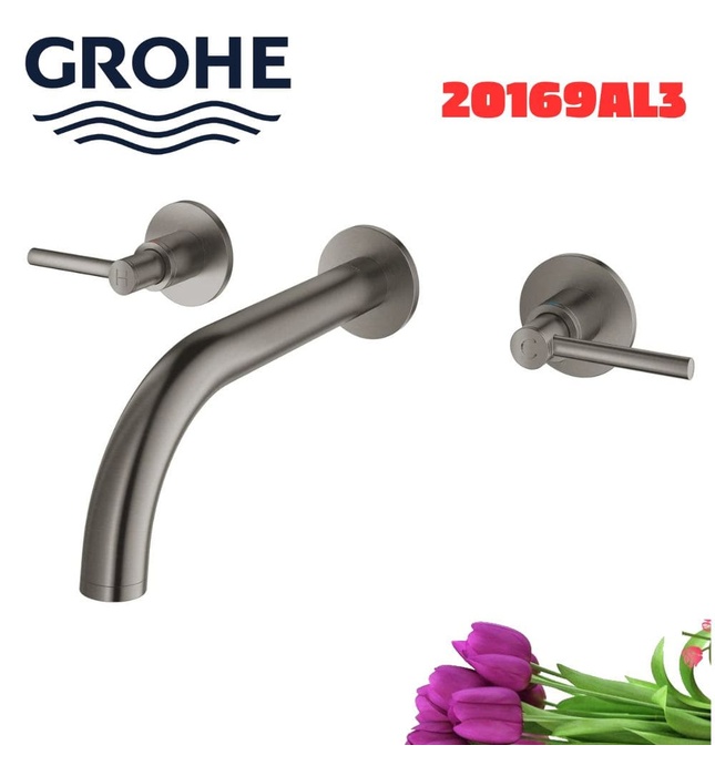 Vòi Chậu Lavabo Nóng Lạnh Gắn Tường Đức Grohe 20169AL3